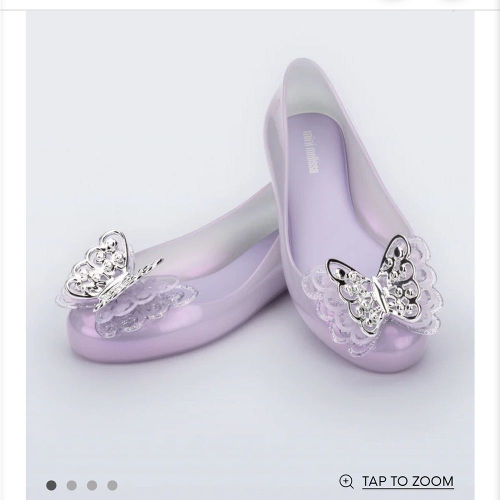 Mini Melissa Lavender Butterfly Ballerinas
